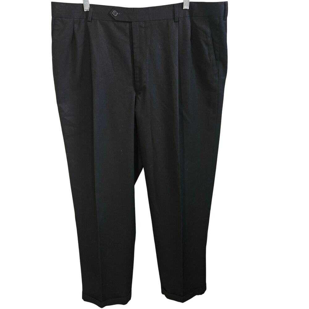 Joseph & Feiss Men's Size 40x32 Dress Pants Classic Black Tailored Trousers